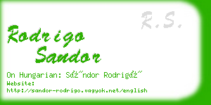 rodrigo sandor business card